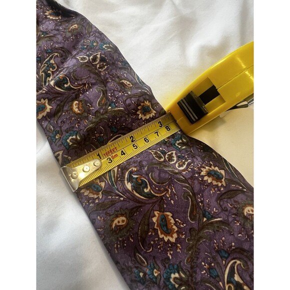 Christian Dior Monsieur All Silk Necktie Purple Filigree Pattern - Picture 10 of 10